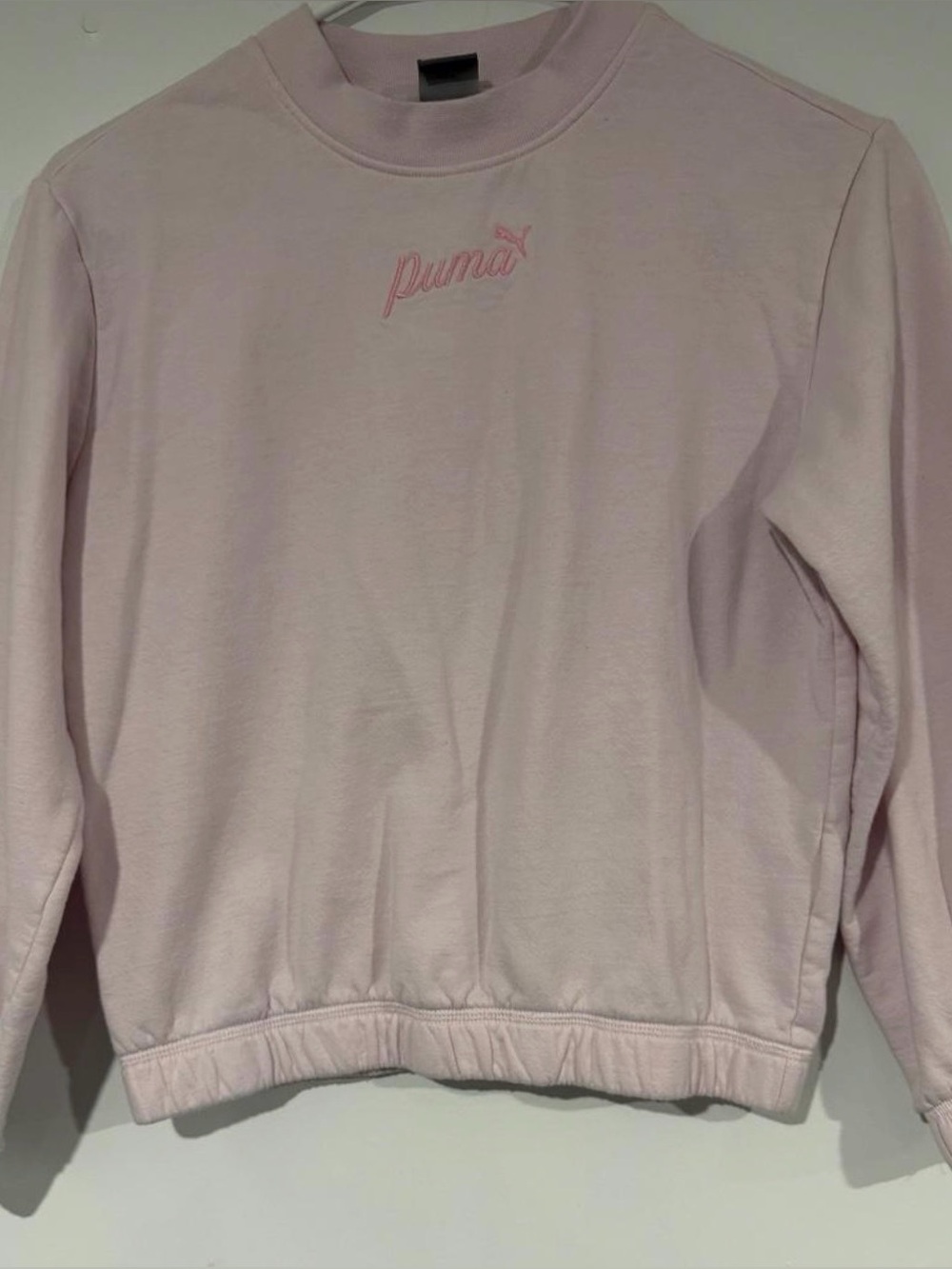 Puma Pink Embroidered Logo Sweatshirt